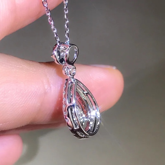NEW 925 SILVER DIAMOND NECKLACE - Picture 5 of 5
